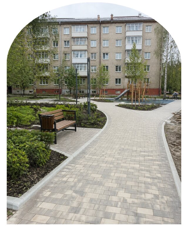 Благоустройство двора МКД под ключ в Котласе от 259075 р. | Метпроект-Ктл